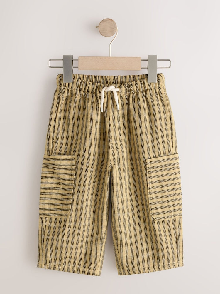 Yellow Print Side Pocket Wide Trousers (3mths-7yrs) - Size 3-6 Months (62-68cm)