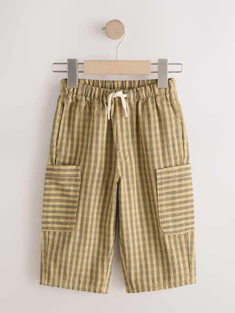 Yellow Print Side Pocket Wide Trousers (3mths-7yrs) - Size 3-6 Months (62-68cm)