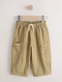 Yellow Print Side Pocket Wide Trousers (3mths-7yrs) - Size 3-6 Months (62-68cm)