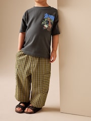 Yellow Print Side Pocket Wide Trousers (3mths-7yrs) - Size 3-6 Months (62-68cm)