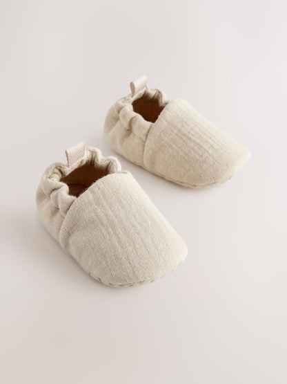 Neutral Slip-On Baby Shoes (0-18mths) - Neutral / Up To 3 Months (50 - 62cm)