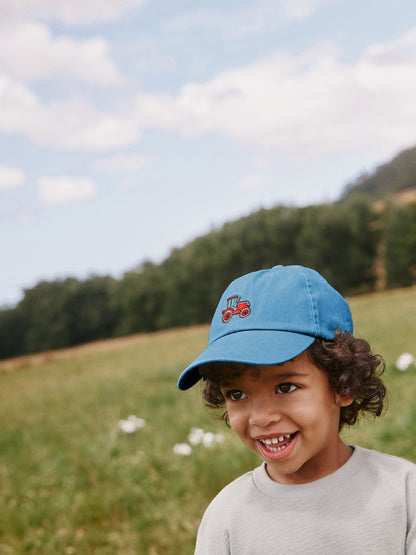 Blue Tractor Washed Denim Cap (3mths-10yrs)