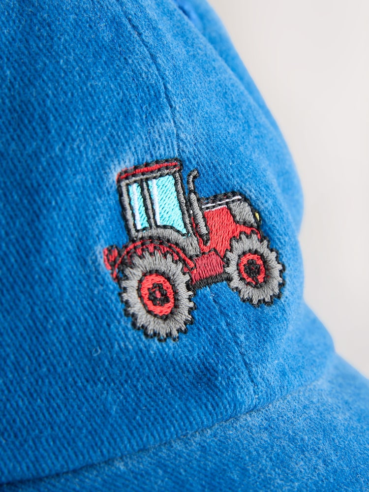 Blue Tractor Washed Denim Cap (3mths-10yrs)