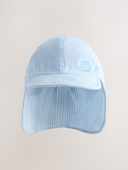 Blue/White Reversible Legionnaire Hat (3mths-10yrs)