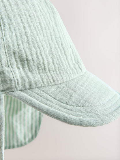 Sage Green Reversible Legionnaire Hat (3mths-10yrs)