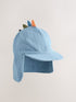 Blue Dino Spike Legionnaire Hat (3mths-6yrs) - Blue Dino Spike / 5-6 Years (110-116cm)
