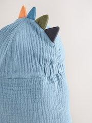 Blue Dino Spike Legionnaire Hat (3mths-6yrs) - Size 3-9 Months (62-74cm)