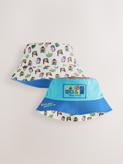 Blue/Orange Toy Story Reversible Bucket Hat (3mths-10yrs)