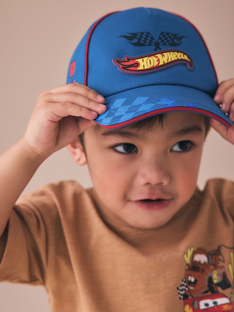 Blue/Red Hot Wheels Baseball Cap (1-10yrs) - Size 1-2 Years (80-92cm)