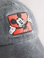 Washed Grey Denim Mikey Mouse Baseball Cap (3mths-10yrs) - Size 3-9 Months (62-74cm)