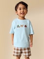 Blue Farm Trio Embroidery Short Sleeve Appliqué T-Shirt (3mths-7yrs) - Size 3-6 Months (62-68cm)