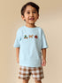 Blue Farm Trio Embroidery Short Sleeve Appliqué T-Shirt (3mths-7yrs) - Size 3-6 Months (62-68cm) - Default 1