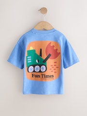 Multi Digger Short Sleeve Appliqué T-Shirts 3 Pack (3mths-7yrs) - Size 3-6 Months (62-68cm)