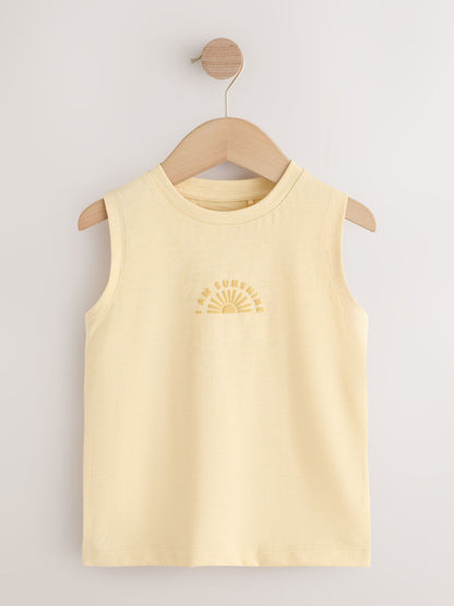 Multi Pastel Stripe Graphic Vests 3 Pack (3mths-7yrs) - Size 3-6 Months (62-68cm)