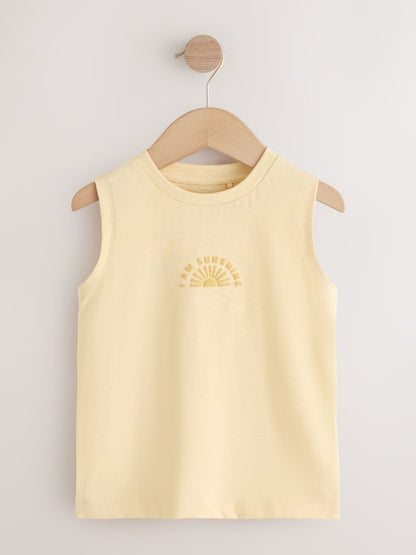 Multi Pastel Stripe Graphic Vests 3 Pack (3mths-7yrs) - Size 3-6 Months (62-68cm)