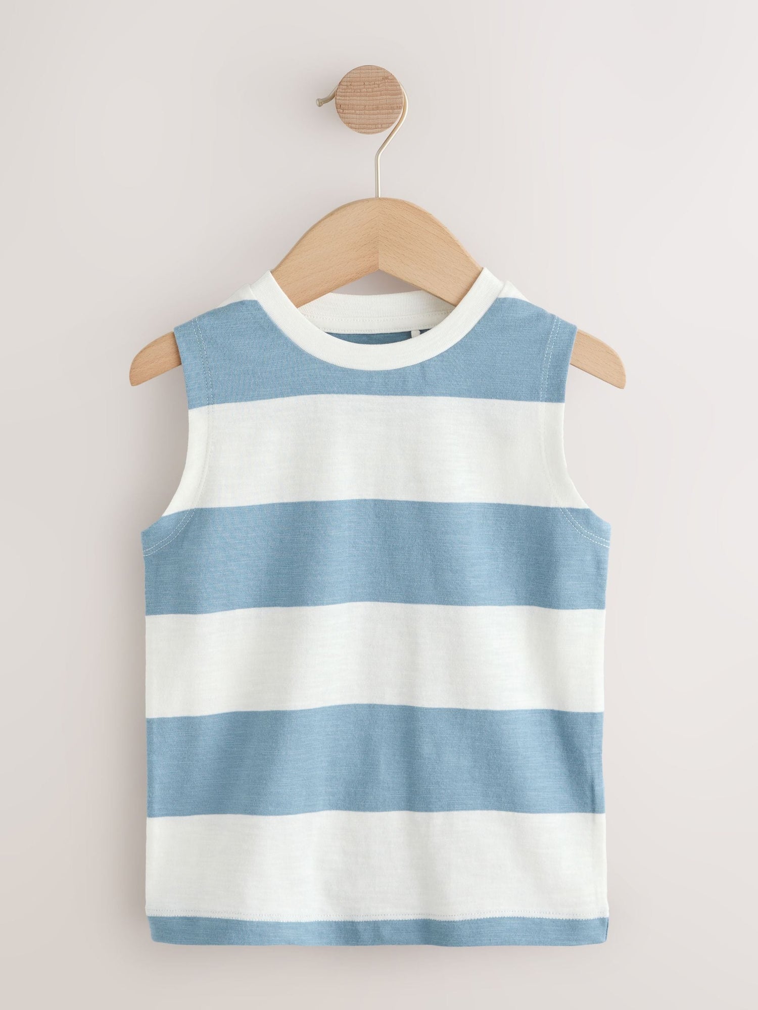 Multi Pastel Stripe Graphic Vests 3 Pack (3mths-7yrs) - Size 3-6 Months (62-68cm)
