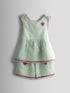 JoJo Maman Bébé Green Gingham Strawberry Cross Back Appliqué Top & Short Set - 12-18 Months (80-86cm)
