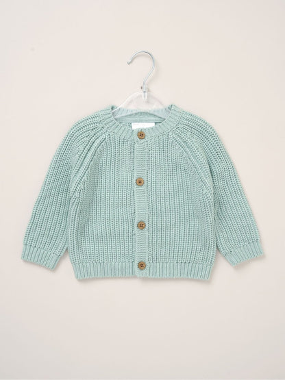 Rock-A-Bye Baby Boutique Blue Cardigan With Embroidery Back Detail