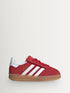 adidas Originals Red/White Gazelle Indoor Comfort Closure Elastic Lace Infant Trainers