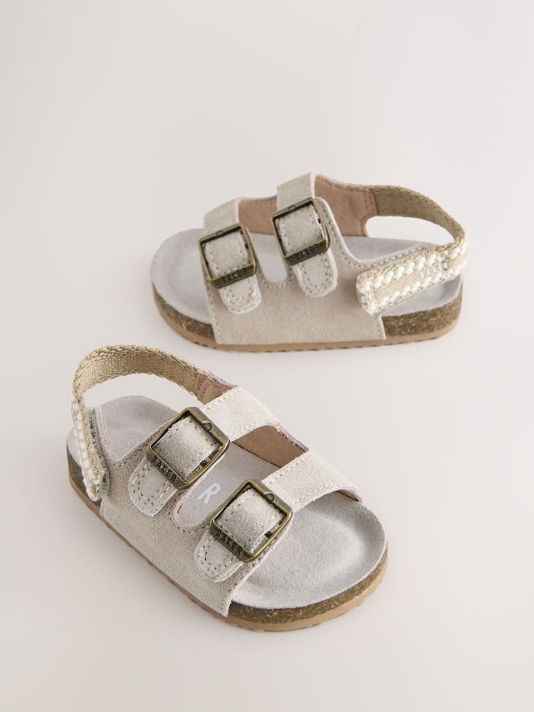 Baker by Ted Baker Baby Footbed Padders Sandals - Size UK 1 (EU 17) - Stone