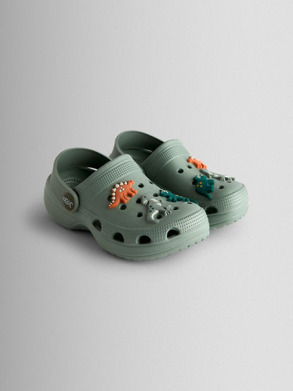 JoJo Maman Bébé Khaki Dino Clogs - EU 28 (UK 10)