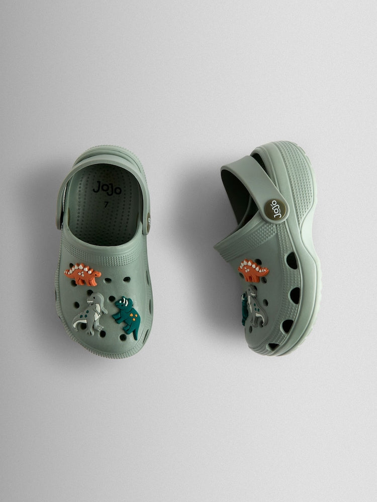 JoJo Maman Bébé Khaki Dino Clogs