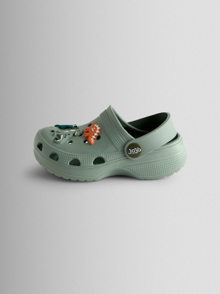 JoJo Maman Bébé Khaki Dino Clogs