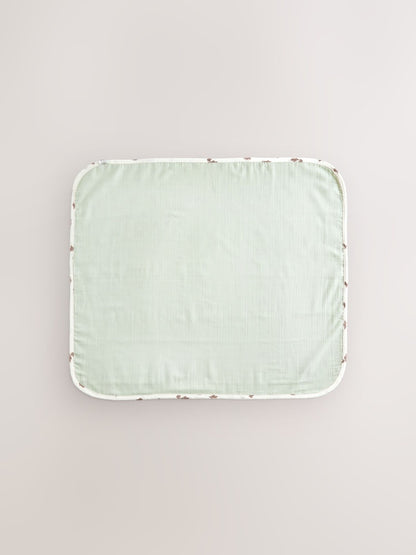 Neutral Hamish Cotton Baby Muslin Blanket - Size ONE