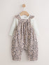 Leopard Print Baby Jersey Dungaree and Bodysuit 2 Piece Set (0mths-2yrs) - Size Up to 1 Month (56cm)