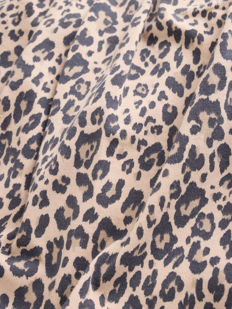 Leopard Print Baby Jersey Dungaree and Bodysuit 2 Piece Set (0mths-2yrs) - Size Up to 1 Month (56cm)