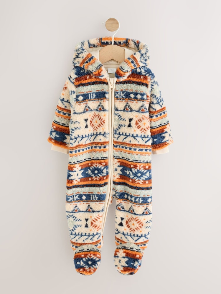 Fairisle Fleece Baby Pramsuit (0mths-2yrs)