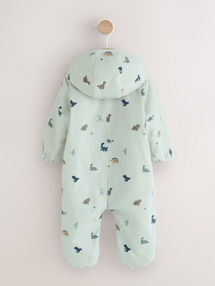 Green Dino Hooded Baby All-In-One (0mths-2yrs)