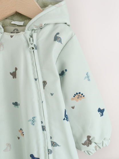 Green Dino Hooded Baby All-In-One (0mths-2yrs)