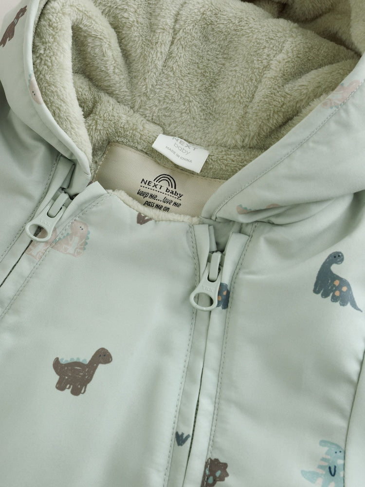 Green Dino Hooded Baby All-In-One (0mths-2yrs)