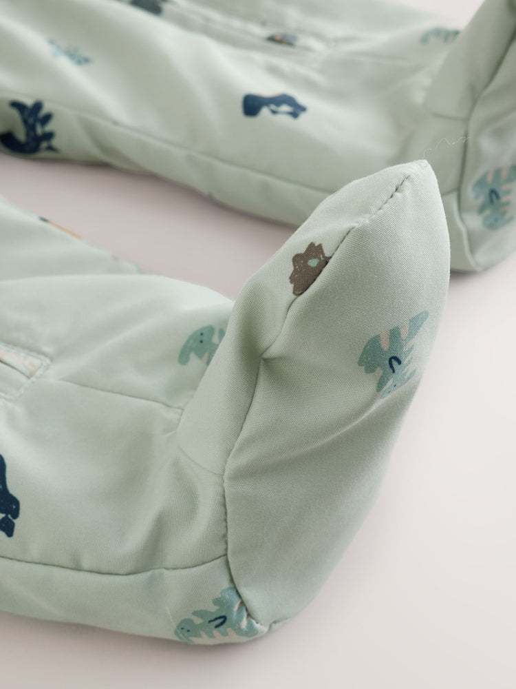 Green Dino Hooded Baby All-In-One (0mths-2yrs)