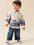 Ecru Scene Borg Fleece Shacket (3mths-7yrs) - 12-18 Months (80-86cm)