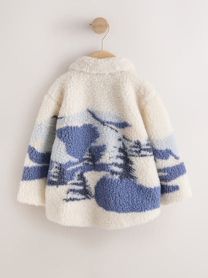 Ecru Scene Borg Fleece Shacket (3mths-7yrs)