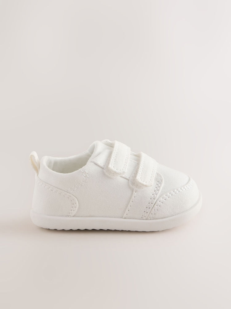 White Touch Fastening Baby Crawler Trainers (0-2mths)