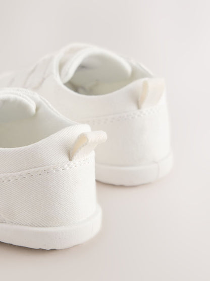 White Touch Fastening Baby Crawler Trainers (0-2mths)