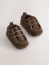 Chocolate Brown Baby Lace up Boots (0-2mths) - Up to 1 Month (50-56cm)