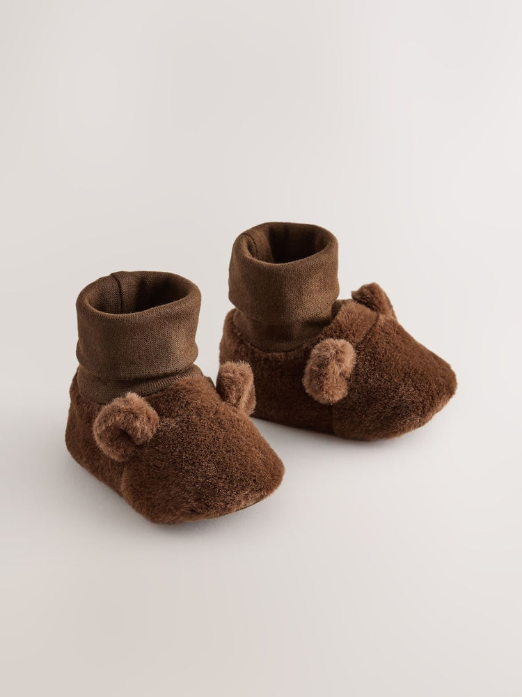 Chocolate Brown Bear Baby Sock Top (0-2mths) - Chocolate Brown Bear / Up To 3 Months (50 - 62cm)