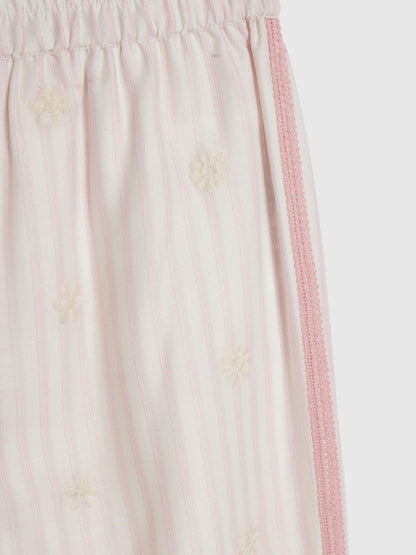 River Island Pink Stripe Frill Top &amp; Frill Trousers Set - Size 12-18 Months (80-86cm)