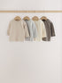 Grey Baby Long Sleeve T-Shirts 4 Pack (0mths-2yrs) - Grey / 12 - 18 Months (80 - 86cm)