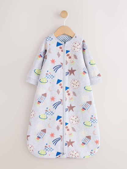 Grey Rockets 2.5 Tog Removable Sleeve Baby Sleep Bag