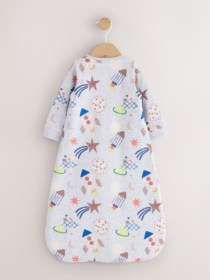 Grey Rockets 2.5 Tog Removable Sleeve Baby Sleep Bag