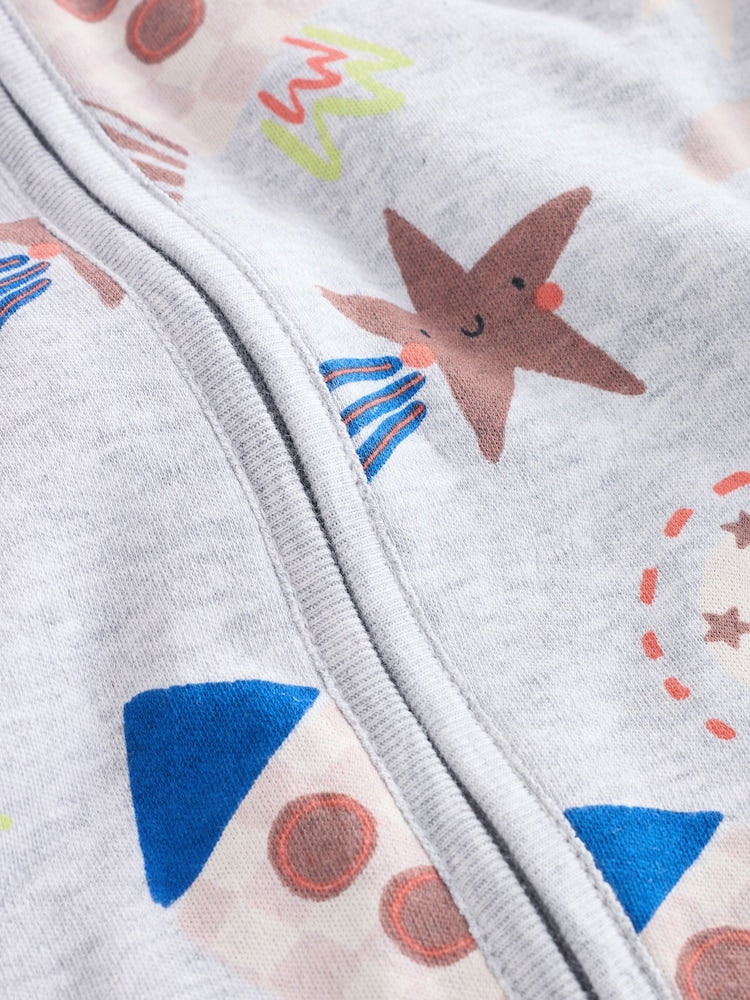 Grey Rockets 2.5 Tog Removable Sleeve Baby Sleep Bag