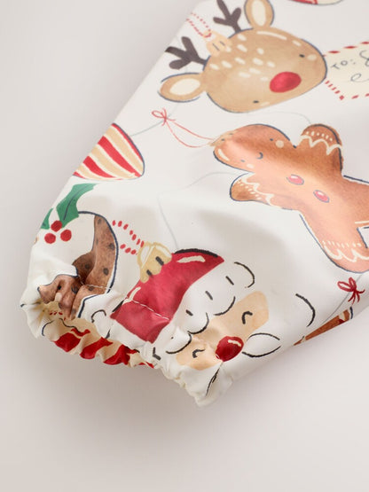 Christmas Character Bauble Weaning And Feeding Sleeved Bib