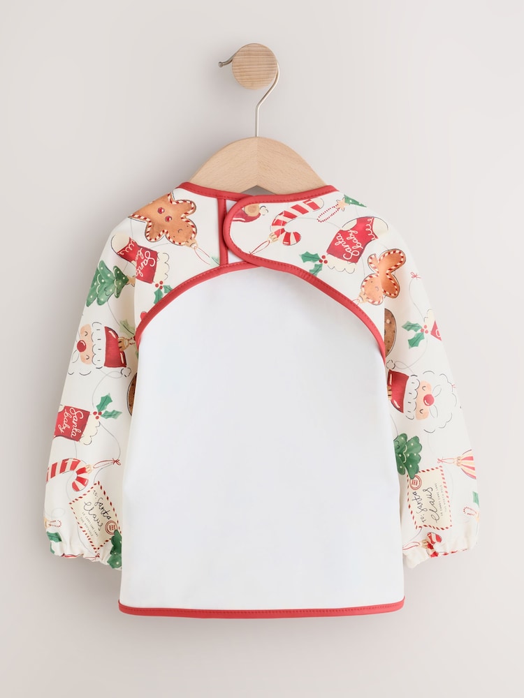 Christmas Character Bauble Weaning And Feeding Sleeved Bib