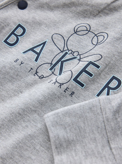 Baker by Ted Baker Blue 5 Piece Sleepsuit, Bodysuit, Hat and Bib Set