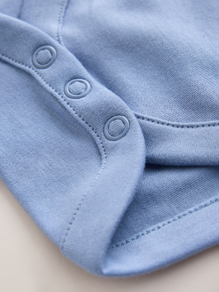 Baker by Ted Baker Blue 5 Piece Sleepsuit, Bodysuit, Hat and Bib Set